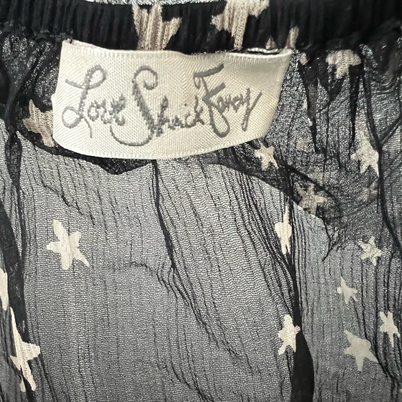 LoveShackFancy Ruffle Popover Top in Star Print Size S - Picture 4 of 5